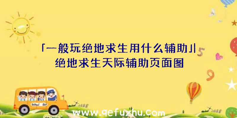 「一般玩绝地求生用什么辅助」|绝地求生天际辅助页面图